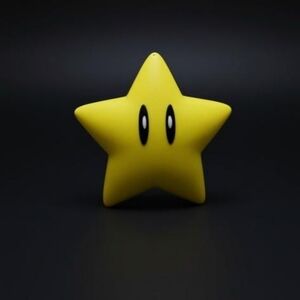 Iconic Super Mario Invincibility Star 3D Printed Ornament | Gamer Gift & Party